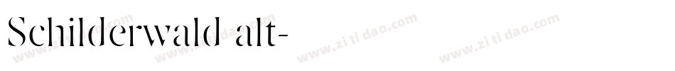 Schilderwald alt字体转换